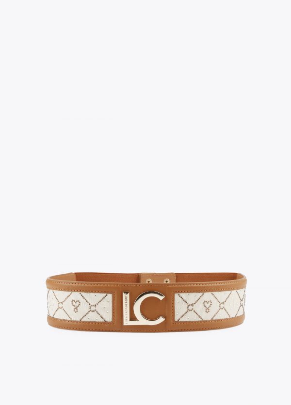cinturon eslastico monograma strass