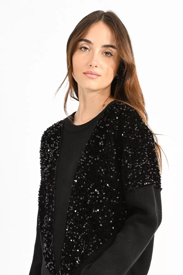 jersey de manga larga con lentejuelas