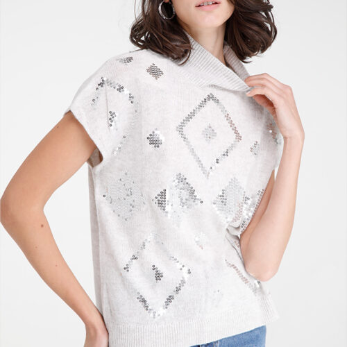 top maglia con ricamo in pailletes ref delicious 12203100 272 s 1