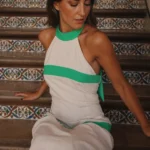 Vestido vuelo lazada cuello Iciar & Candela