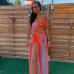 Body + Pareo sirenita (naranja)