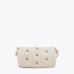Bandolera acolchada efecto piel con tachas XL
