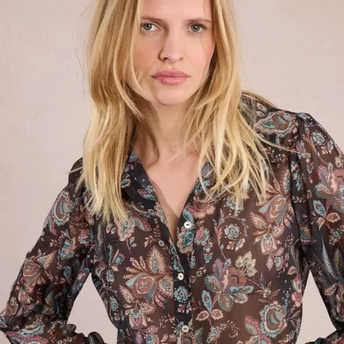 camisa de manga larga con estampado