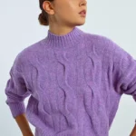 Jersey de manga larga en punto trenzado