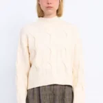 Jersey De Manga Larga En Punto Trenzado