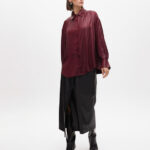 Camisa oversize efecto encerado