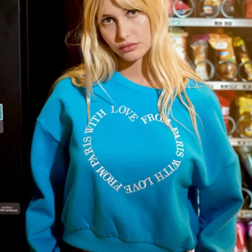 sudadera de manga larga estampado corazon copia