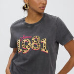 CAMISETA 1981 LEOPARDO GRIS OSCURO