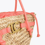 Mini Capazo Con asas y Detalles de efecto piel Lola Casademunt Copiar