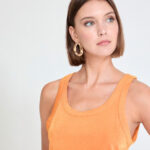 Top de tirantes cuello redondo circular (naranja)  By Maite Lola Casademunt (copia)